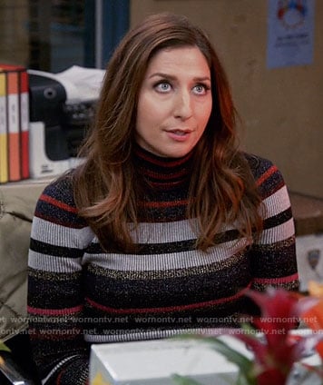 Gina’s striped turtleneck sweater on Brooklyn Nine-Nine