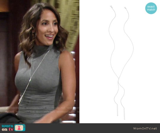 Gorjana Mave Lariat Necklace worn by Lily Winters (Christel Khalil) on The Young and the Restless
