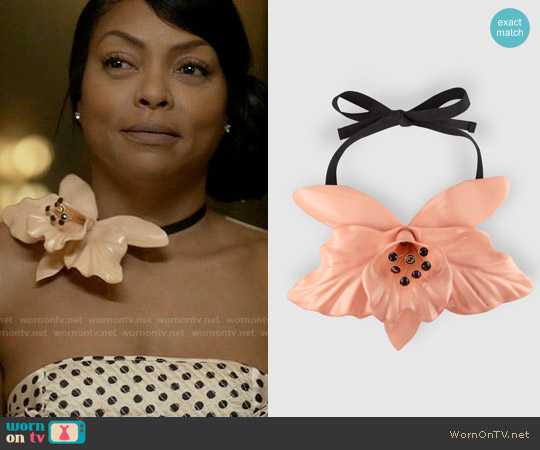 Gucci Flower Necklace in Colored Resin worn by Cookie Lyon (Taraji P. Henson) on Empire