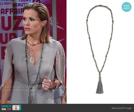 Hipchik Couture Emelia Tassel Necklace worn by Chelsea Lawson (Melissa Claire Egan) on The Young and the Restless