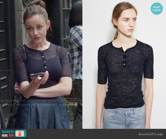 Isabel Marant Dina Henley Sweater Tee worn by Rory Gilmore (Alexis Bledel) on Gilmore Girls