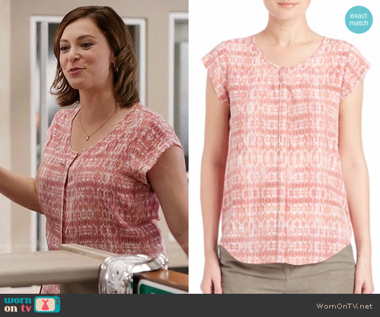 Joie Iva Top in Sunset worn by Rebecca Bunch (Rachel Bloom) on Crazy Ex-Girlfriend