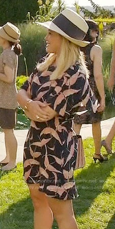 Kelsey’s bird print dress on Younger