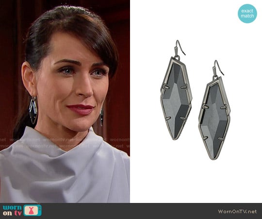Kendra Scott Bexley Earrings worn by Quinn Fuller (Rena Sofer) on The Bold and the Beautiful
