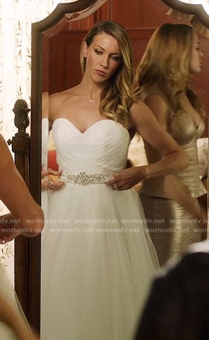Laurel’s wedding dress on Arrow