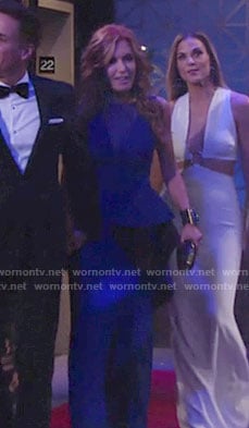 Lauren’s blue ruffled gown on The Young and the Restless