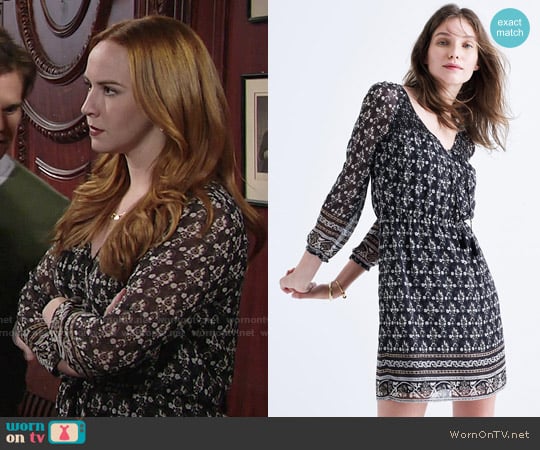 Madewell Woodland Dress in Artisan Floral worn by Mariah Copeland (Camryn Grimes) on The Young and the Restless