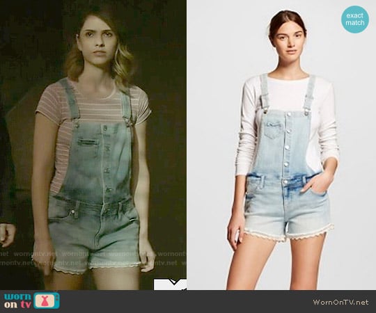 Mossimo Jean Shortalls with Lace worn by Malia Tate (Shelley Hennig) on Teen Wolf
