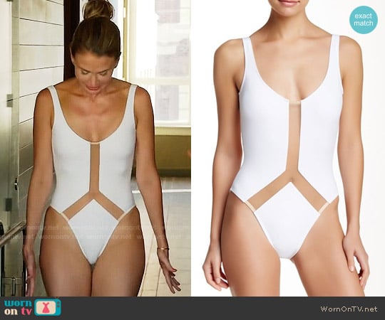 Norma Kamali Nude Insert Low Back One Piece worn by Liza Miller (Sutton Foster) on Younger