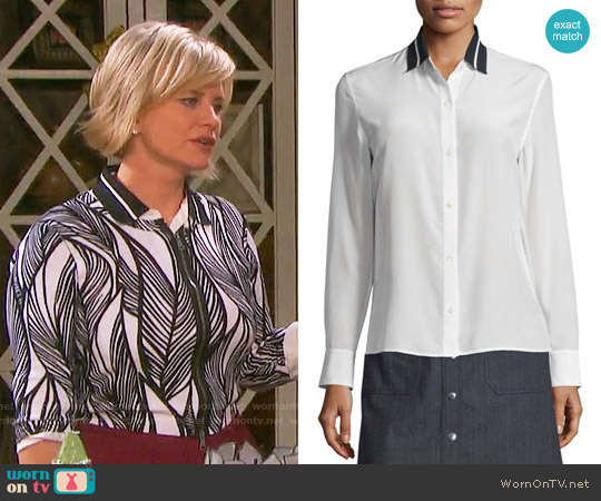Rag & Bone Nico Blouse worn by Kayla Brady (Mary Beth Evans) on Days of our Lives