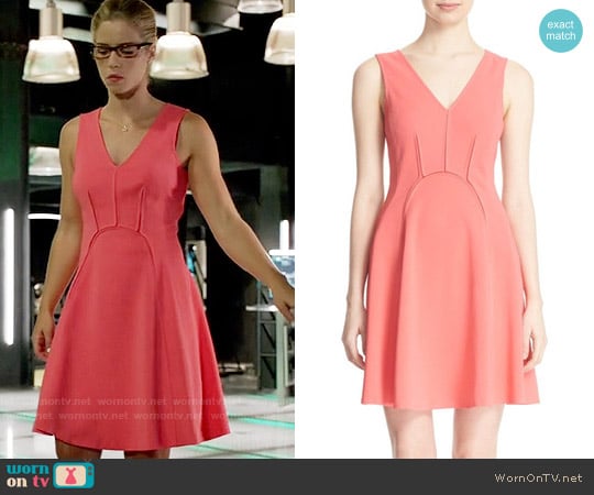 Rebecca Taylor Sleeveless Fit & Flare Dress worn by Felicity Smoak (Emily Bett Rickards) on Arrow