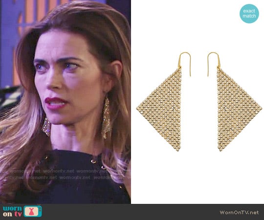 Swarovski Fit Pierced Earrings worn by Victoria Newman (Amelia Heinle) on The Young and the Restless