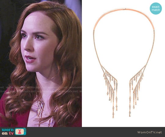 Swarovski Flame Necklace worn by Mariah Copeland (Camryn Grimes) on The Young and the Restless