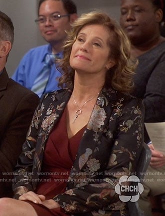 Vanessa’s floral blazer on Last Man Standing