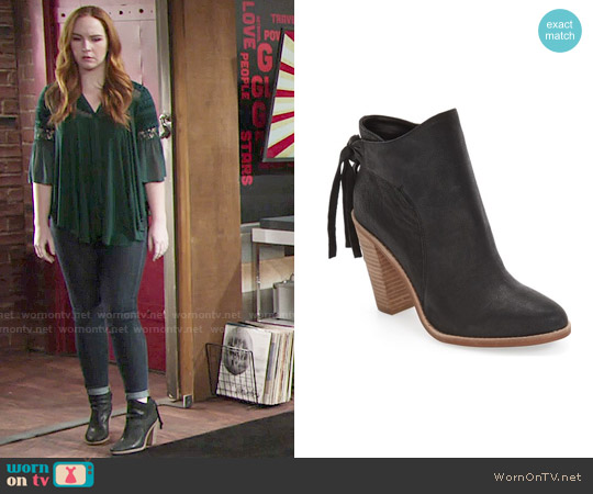 Vince Camuto Linford Bootie worn by Mariah Copeland (Camryn Grimes) on The Young and the Restless