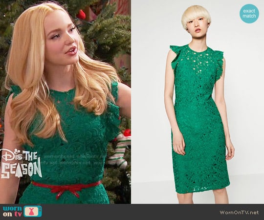 Zara Guipure Lace Tube Dress worn by Liv Rooney (Dove Cameron) on Liv and Maddie
