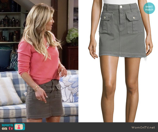 7 For All Mankind Utility Pocket Mini Skirt worn by DJ Tanner-Fuller (Candace Cameron Bure) on Fuller House