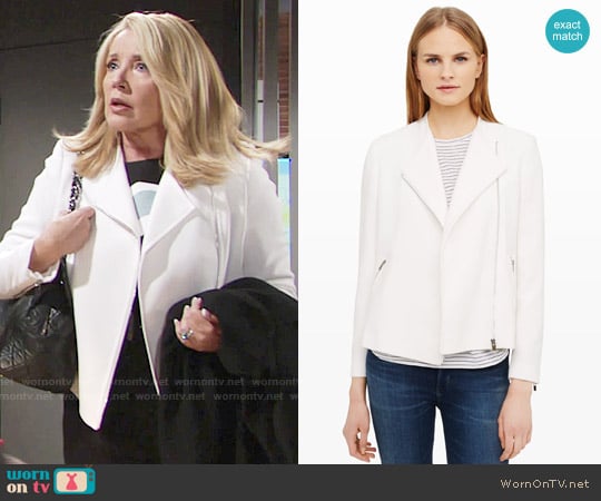 Club Monaco Vikto Jacket worn by Nikki Reed Newman (Melody Thomas-Scott) on The Young and the Restless