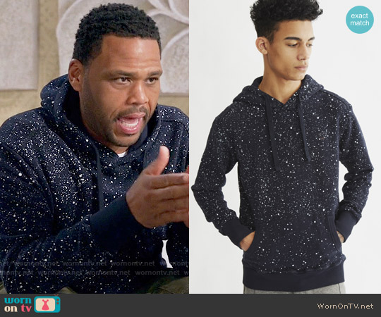 G Star Raw Evin Hooded Splatter Sweatshirt worn by Andre Johnson (Anthony Anderson) on Black-ish