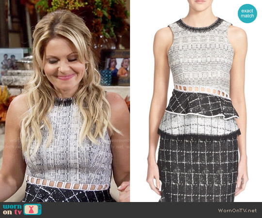 Jonathan Simkhai Open Back Ruffle Top worn by DJ Tanner-Fuller (Candace Cameron Bure) on Fuller House