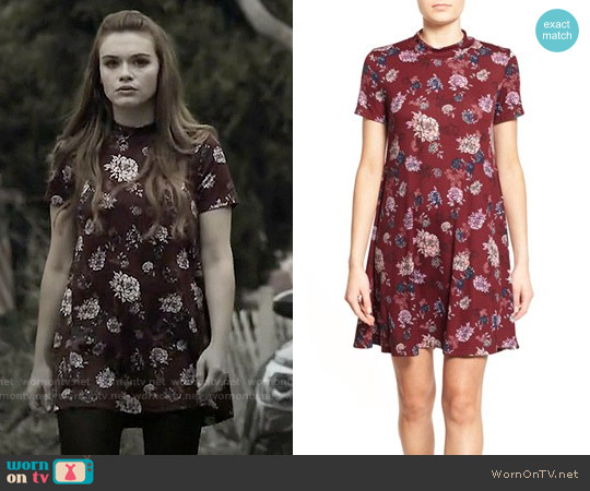 Lush Floral Print Mock Neck Dress worn by Lydia Martin (Holland Roden) on Teen Wolf