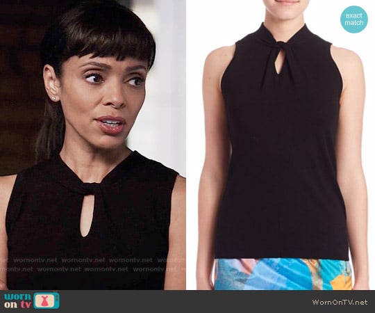 Milly Sleeveless Twist Tank worn by Camille Saroyan (Tamara Taylor) on Bones
