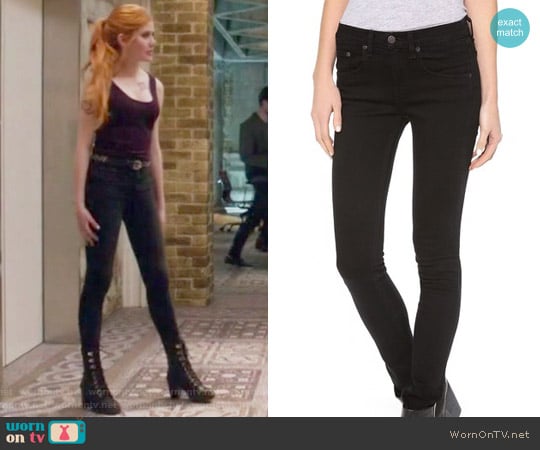 Rag & Bone/JEAN High Rise Skinny Jeans worn by Clary Fray (Katherine McNamara) on Shadowhunters