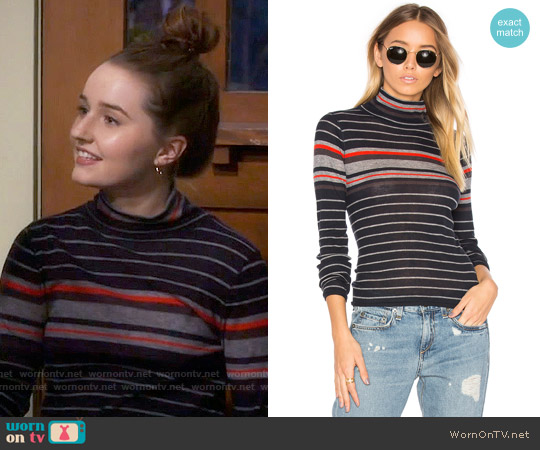 Rag & Bone Turtleneck Sweater in Salute Stripes worn by Eve Baxter (Kaitlyn Dever) on Last Man Standing