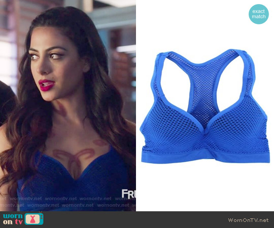 Youmita Honeycomb Mesh Push up Sports Bra worn by Isabelle Lightwood (Emeraude Toubia ) on Shadowhunters