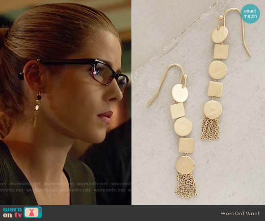 Amarelinha Drops from Anthropologie worn by Felicity Smoak (Emily Bett Rickards) on Arrow
