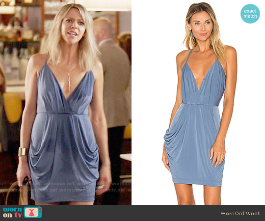 Bcbgeneration Faux Wrap Dress in Steel Blue worn by Mackenzie Murphy (Kaitlin Olson) on The Mick