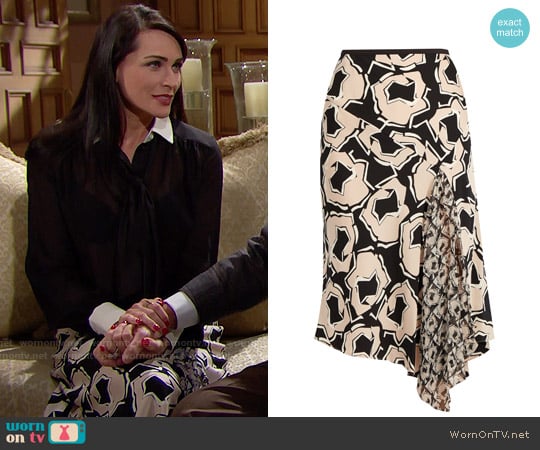 Diane von Furstenberg Posey Skirt worn by Quinn Fuller (Rena Sofer) on The Bold and the Beautiful