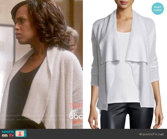 Donna Karan Cashmere-Silk Drape Front Cardigan worn by Olivia Pope (Kerry Washington) on Scandal