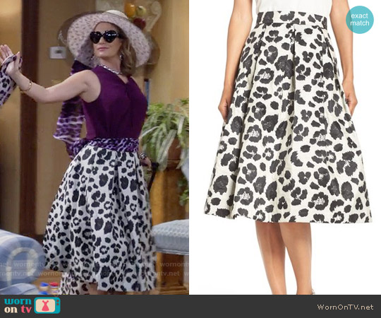 Eliza J Metallic Jacquard Midi Skirt worn by Kimmy Gibbler (Andrea Barber) on Fuller House