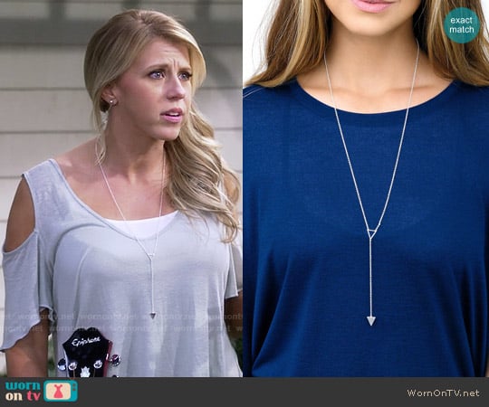 Gorjana Mika Lariat Necklace in Silver worn by Stephanie Tanner (Jodie Sweetin) on Fuller House