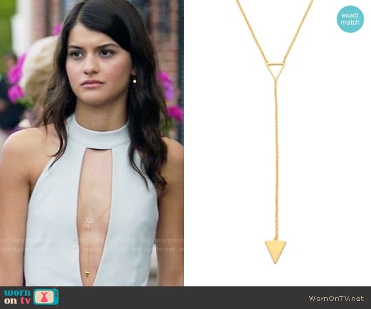 Gorjana Mika Lariat Necklace worn by Sabrina Pemberton (Sofia Black D'Elia) on The Mick