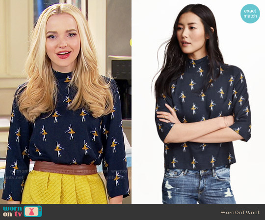 H&M Ballerina Print Top worn by Liv Rooney (Dove Cameron) on Liv and Maddie