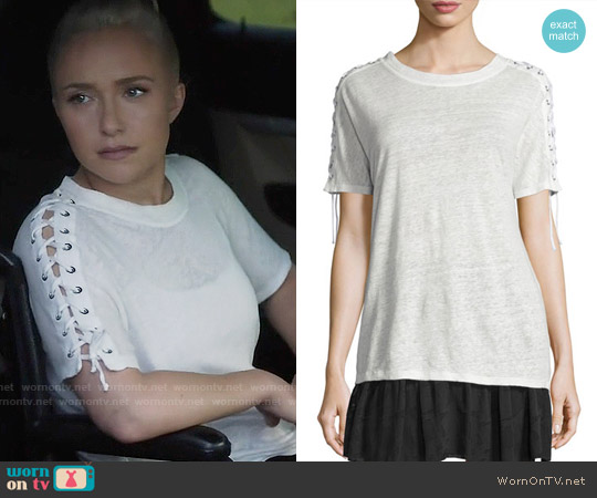 IRO Steiro Tee in Ecru worn by Juliette Barnes (Hayden Panettiere) on Nashville
