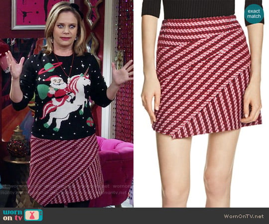 Maje Janeiro Tweed Skirt worn by Kimmy Gibbler (Andrea Barber) on Fuller House