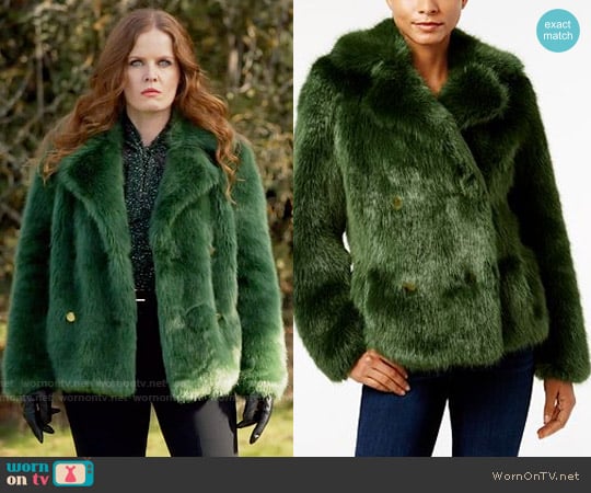 MICHAEL Michael Kors Faux Fur Peacoat worn by Zelena (Rebecca Mader) on Once Upon A Time
