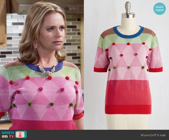 Carnival of Likes Sweater from Modcloth worn by Kimmy Gibbler (Andrea Barber) on Fuller House