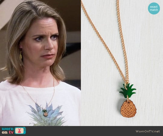 ModCloth Fruits and Ladders Necklace worn by Kimmy Gibbler (Andrea Barber) on Fuller House