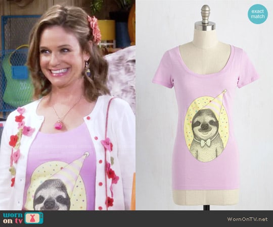 Slow and Steady Wins the Cake Cotton T-Shirt from Modcloth worn by Kimmy Gibbler (Andrea Barber) on Fuller House