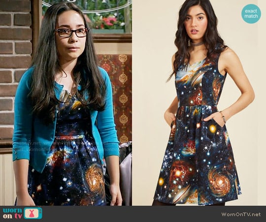 Heart and Solar System A-Line Dress from Modcloth worn by Isadora Smackle (Cecilia Balagot) on Girl Meets World
