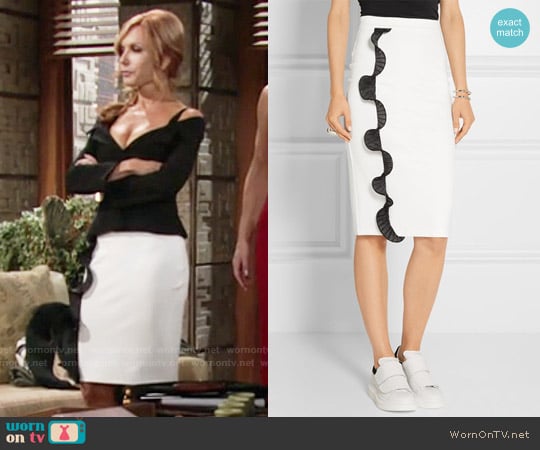 Opening Ceremony Ruffled Trim Ponte Skirt worn by Lauren Fenmore (Tracey Bregman) on The Young and the Restless