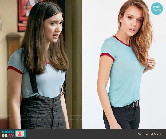 Project Social at Urban Outfitters Molly Ringer Tee worn by Riley Matthews (Rowan Blanchard) on Girl Meets World