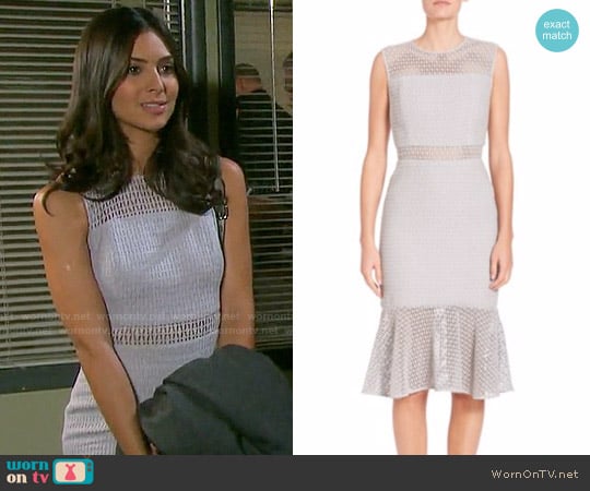 Prose & Poetry Zoe Cotton Ruffle Hem Dress worn by Gabi Hernandez (Camila Banus) on Days of our Lives