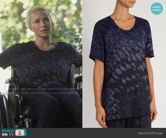 Raquel Allegra Tie-dye Cotton-blend Jersey T-shirt worn by Juliette Barnes (Hayden Panettiere) on Nashville
