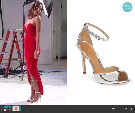 Schutz Noemie Ankle Strap Sandal worn by Lily Winters (Christel Khalil) on The Young and the Restless
