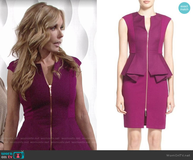 Ted Baker Jamthun Dress in Grape worn by Lauren Fenmore (Tracey Bregman) on The Young and the Restless